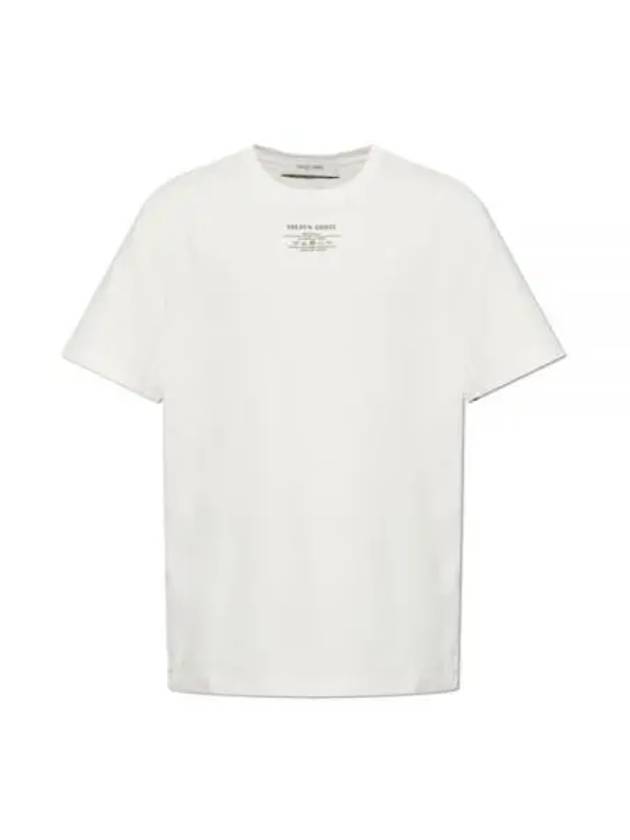 Deluxe Brand Logo Print Crew Neck Short Sleeve T-Shirt White - GOLDEN GOOSE - BALAAN 2