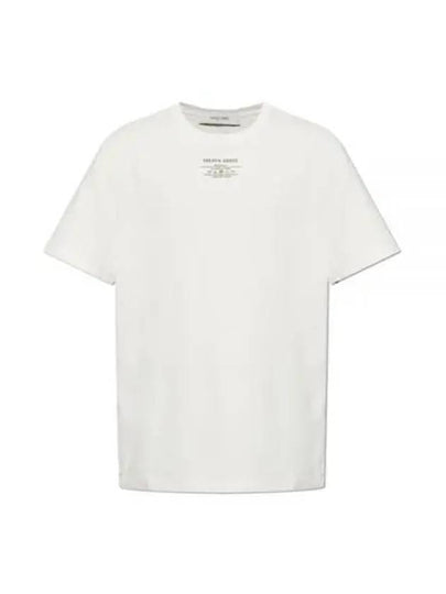 Deluxe Brand Logo Print Crew Neck Short Sleeve T-Shirt White - GOLDEN GOOSE - BALAAN 2