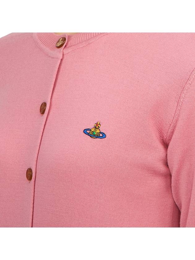 Bea Logo Wool Cardigan Pink - VIVIENNE WESTWOOD - BALAAN 8