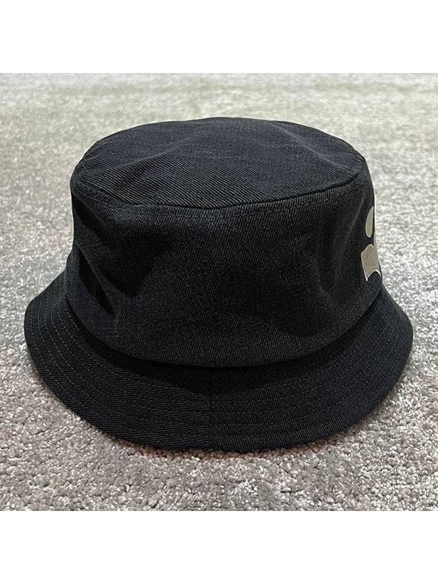 Haley Embroidered Logo Bucket Hat Black - ISABEL MARANT - BALAAN 4