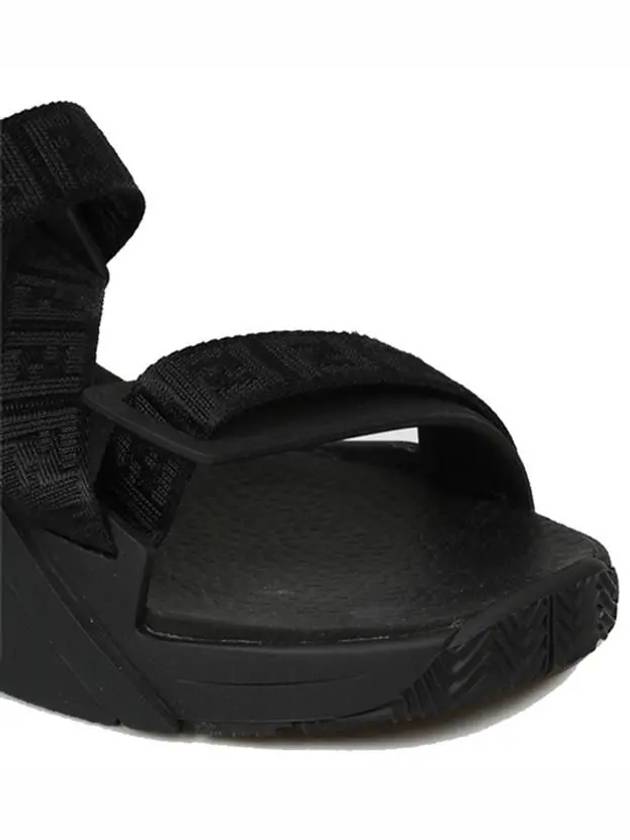 flow buckle sandals black - FENDI - BALAAN.