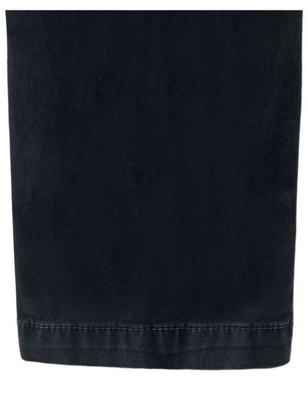 Wappen Patch Slim Fit Straight Pants Black - STONE ISLAND - BALAAN 5