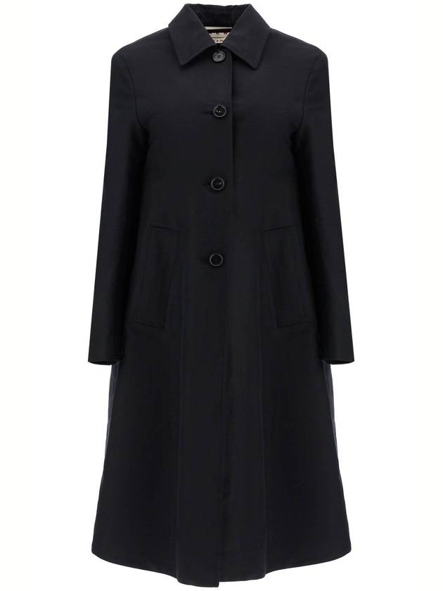 minimalist black cotton raincoat for women - MARNI - BALAAN 1