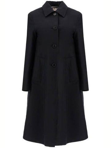 minimalist black cotton raincoat for women - MARNI - BALAAN 1