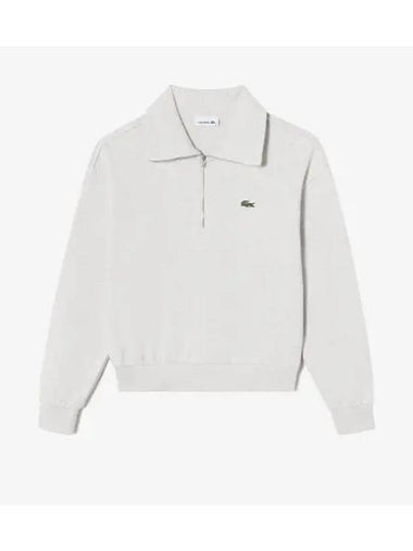 Women s Half Zip Up T Shirt Cream - LACOSTE - BALAAN 1