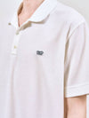 TERRY JERSEY POLO T SHIRT WHITE BEIGE BLACK - DUSTYWHITE - BALAAN 2