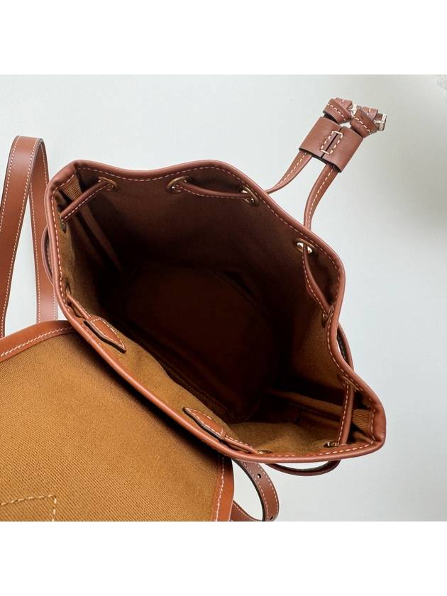 Mini Backpack Folco In Triomphe Canvas And Calfskin Tan - CELINE - BALAAN 10