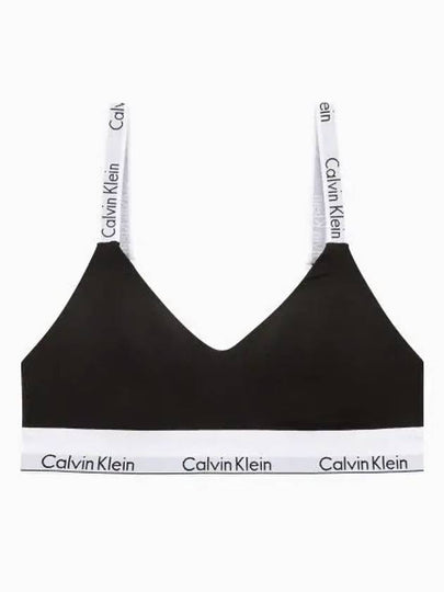 Modern Lightly Lined Cotton Bralette Black - CALVIN KLEIN - BALAAN 2