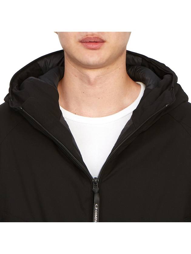 Pro-Tech Ribbed Hooded Jacket Black - CP COMPANY - BALAAN 9