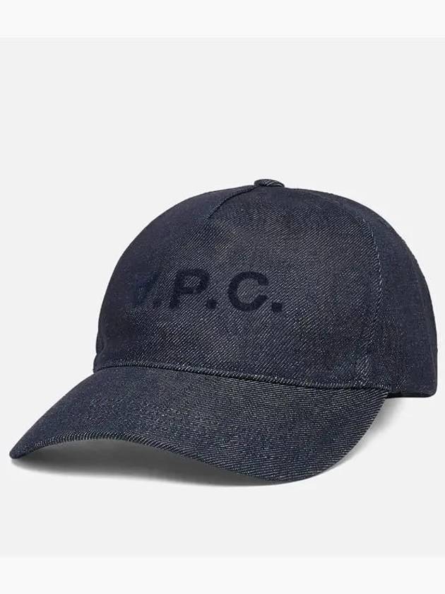 VPC Velvet Logo Denim Ball Cap Blue - A.P.C. - BALAAN 3