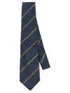 100 silk navy striped pattern tie - FENDI - BALAAN 3