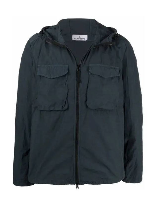 shoulder wappen patch Naslan hooded jacket navy - STONE ISLAND - BALAAN 2
