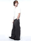 Women s LTWP GR Linen Two Tuck Wide Pants Gray - CHANCE'S NOI - BALAAN 9