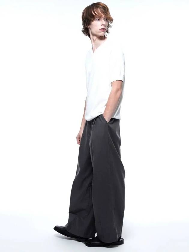Linen Two Tuck Wide Pants Gray - CHANCE'S NOI - BALAAN 9