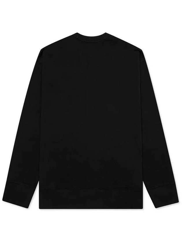 Face Patch Crew Neck Sweatshirt Black - ACNE STUDIOS - BALAAN 4