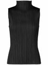 Pleated Please Basic Half Neck Tank Top - ISSEY MIYAKE - BALAAN 1