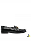 V Logo Plaque Penny Loafers Black - VALENTINO - BALAAN 2