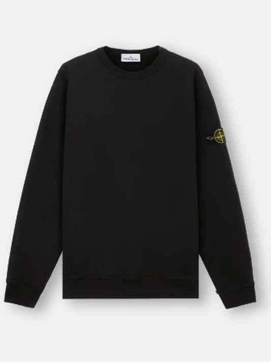 Wappen Patch Crew Neck Cotton Sweatshirt Black - STONE ISLAND - BALAAN 2