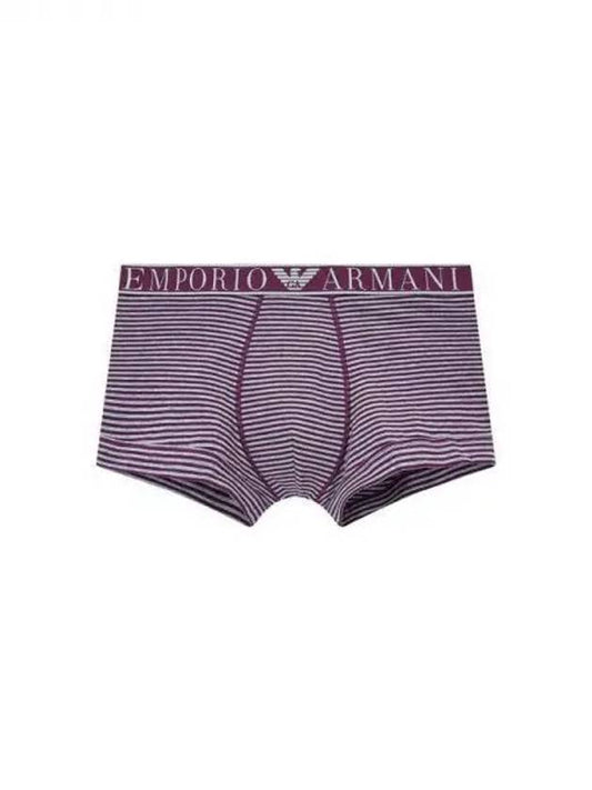 UNDERWEAR Men s Logo Band Striped Cotton Drawn Purple 271296 - EMPORIO ARMANI - BALAAN 1