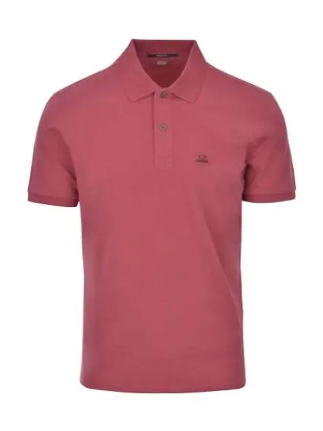 Stretch Piquet Regular Polo Shirt Pink - CP COMPANY - BALAAN 2