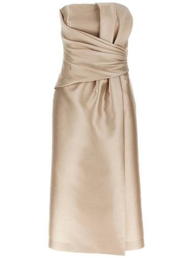 Alberta Ferretti Mikado Longuette Dress - ALBERTA FERRETTI - BALAAN 1