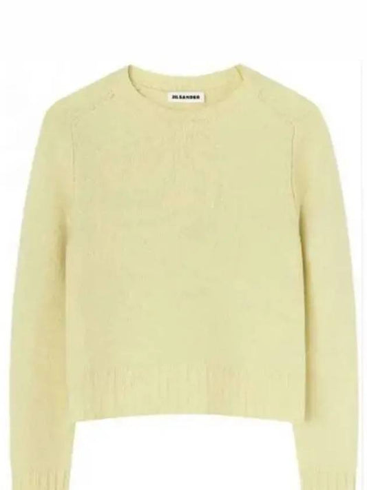 Crew Neck Wool Knit Top Light Pastel Green - JIL SANDER - BALAAN 2