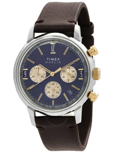 Timex Marlin Chronograph Automatic Blue Dial Men's Watch TW2W60400 - TIMEX - BALAAN 1