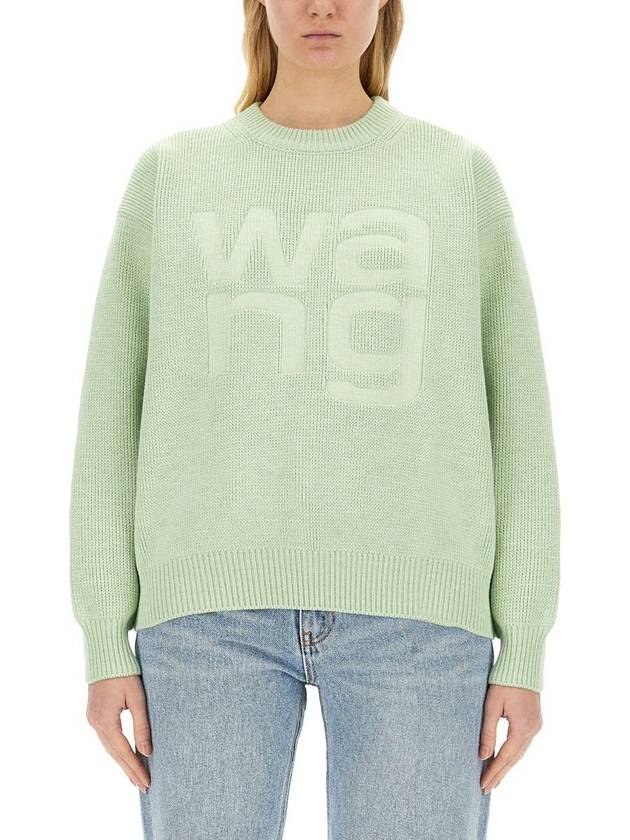 TB Sweater 4KC4231020 339 GREEN - ALEXANDER WANG - BALAAN 2