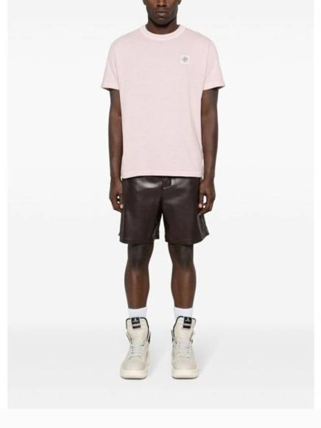 Organic Cotton Short Sleeve T-Shirt Pink - STONE ISLAND - BALAAN 6