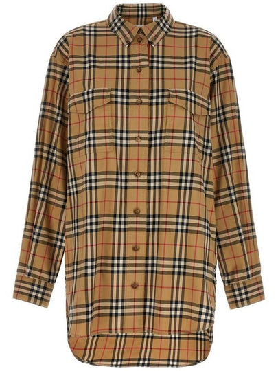 Vintage Check Motif Shirt Beige - BURBERRY - BALAAN 2