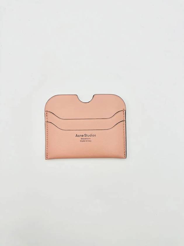 Silver Logo Card Wallet Salmon Pink - ACNE STUDIOS - BALAAN 2