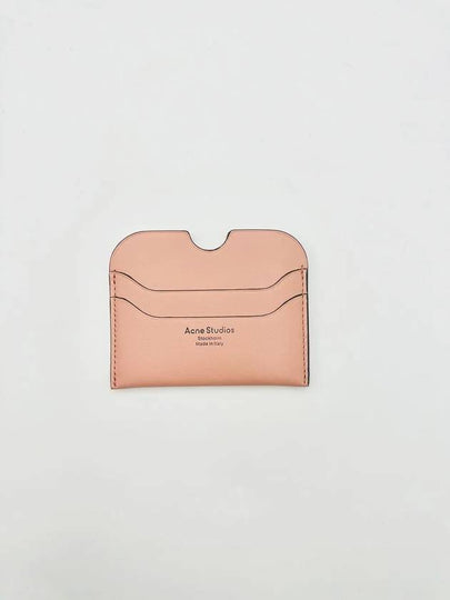 Silver Logo Card Wallet Salmon Pink - ACNE STUDIOS - BALAAN 2