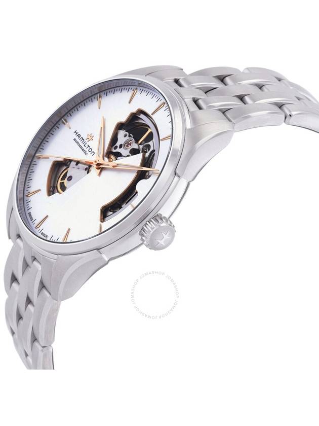 Jazzmaster Open Heart Auto Metal Watch Silver - HAMILTON - BALAAN 3