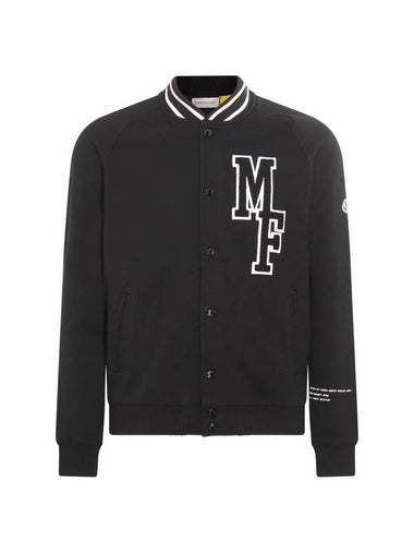 Fragment collab Varsity Fleece Cardigan Black - MONCLER - BALAAN 1