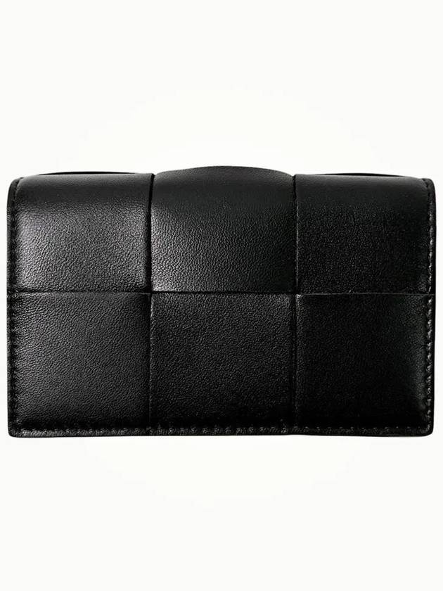 Intrecciato Flap Card Wallet Black - BOTTEGA VENETA - BALAAN 2