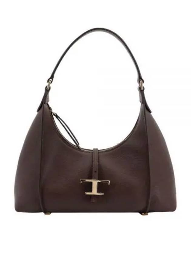 T Timeless Calf Leather Small Shoulder Bag Brown - TOD'S - BALAAN 2