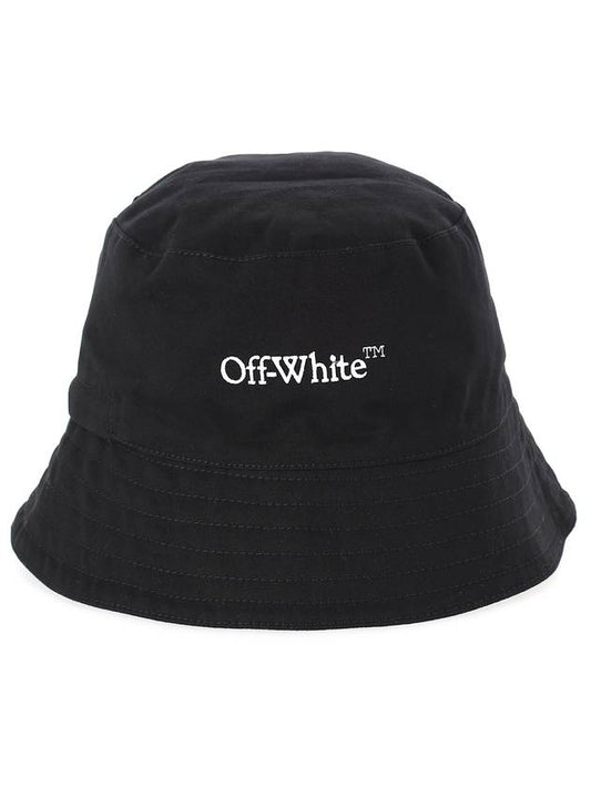 embroidered logo bucket hat OMLA034C99FAB004 1001 - OFF WHITE - BALAAN 1