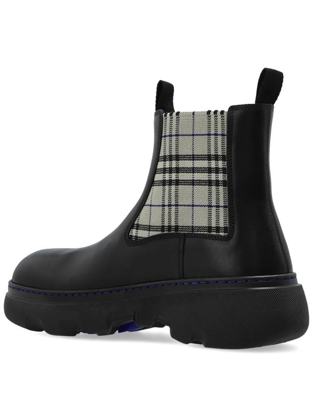 Creeper Low Leather Chelsea Boots Black Lichen - BURBERRY - BALAAN 6