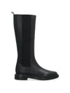 Logo Pebble Leather Chelsea Long Boots Black - THOM BROWNE - BALAAN 2