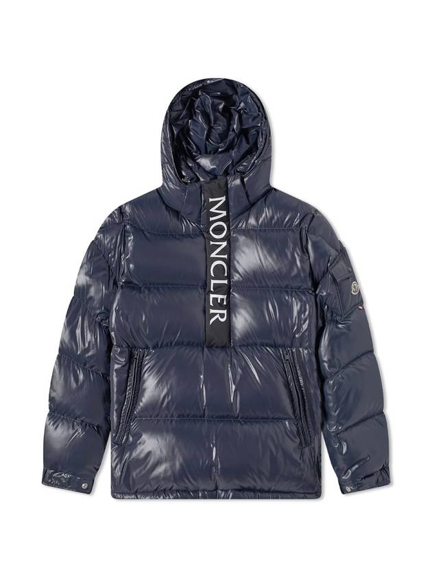 Men's Maury Half Zip Up Anorak Down Padding Navy - MONCLER - BALAAN 1