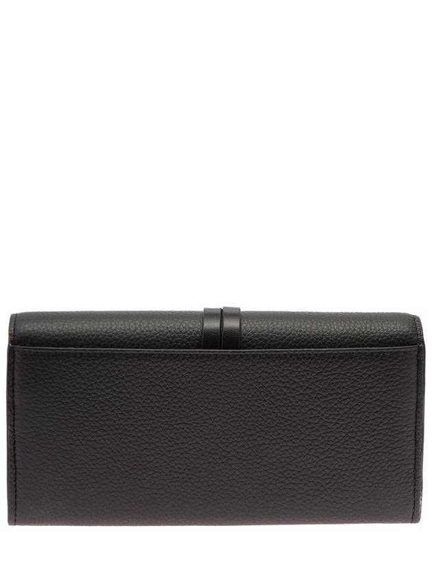 Alphabet Charm Leather Flap Long Wallet Black - CHLOE - BALAAN 3