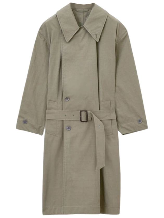 Tibetan Tumbled Cotton Trench Coat Light Olive - LEMAIRE - BALAAN 2