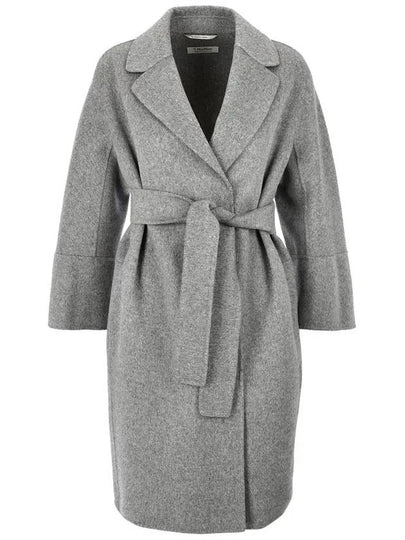 ARONA Belted Wool Coat Gray Melange 2390111031 070 - MAX MARA - BALAAN 2