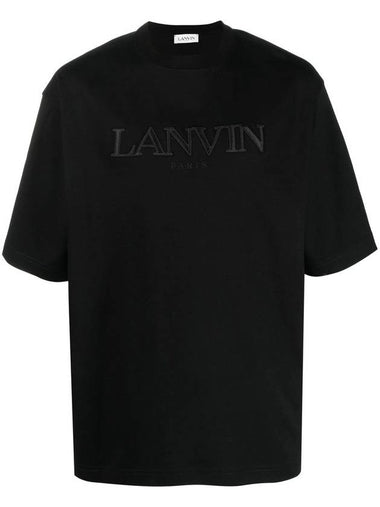 Logo embroidered short sleeve t shirt - LANVIN - BALAAN 1