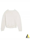 Distressed Crewneck Jumper Knit Top White - HELMUT LANG - BALAAN 2