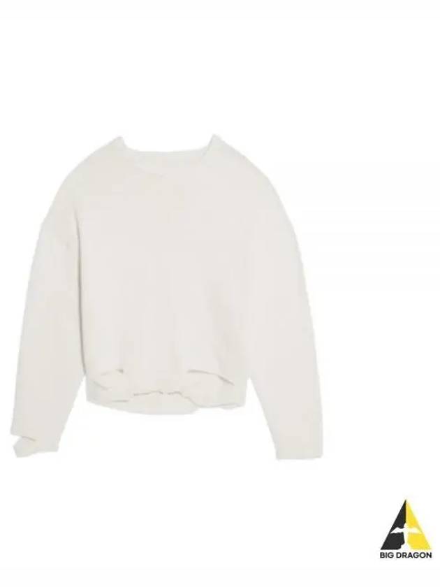 Distressed Crewneck Jumper Knit Top White - HELMUT LANG - BALAAN 2