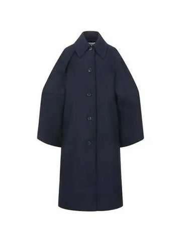 Women s Balloon Sleeve Wool Coat Navy CO0238 PG1012 - JW ANDERSON - BALAAN 1