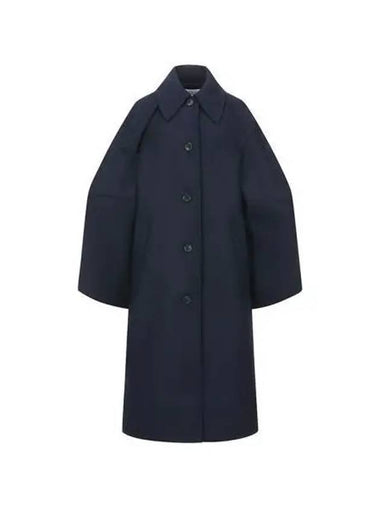 Women s Balloon Sleeve Wool Coat Navy CO0238 PG1012 - JW ANDERSON - BALAAN 1