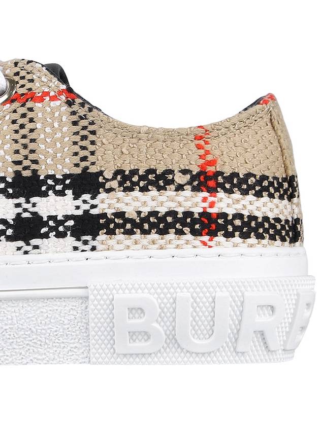 Vintage Check Boucle Low Top Sneakers Beige - BURBERRY - 7
