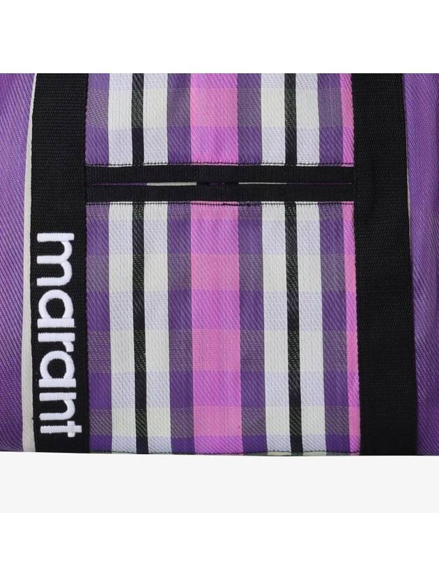 Darwen Striped Nylon Tote Bag Purple - ISABEL MARANT - BALAAN 4